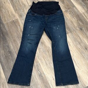 Isabel Maternity Skinny Bootcut Distressed Jeans